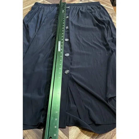 J‎ Jill Skirt Long Elastic Waist Asymmetrical Button Front Womens Large - Picture 5 of 7